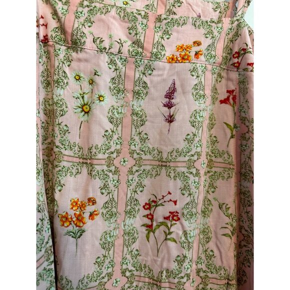 Agua Bendita X Target Womens XXL Light Pink Floral Tiered Mini Dress With Pocket - Picture 8 of 9